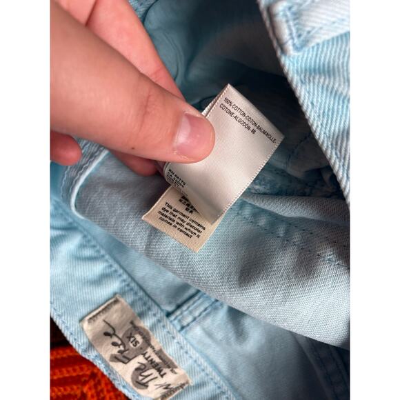 NWT We the Free People Light Blue - Light Wash Denim Shorts sz 26 - Picture 8 of 9